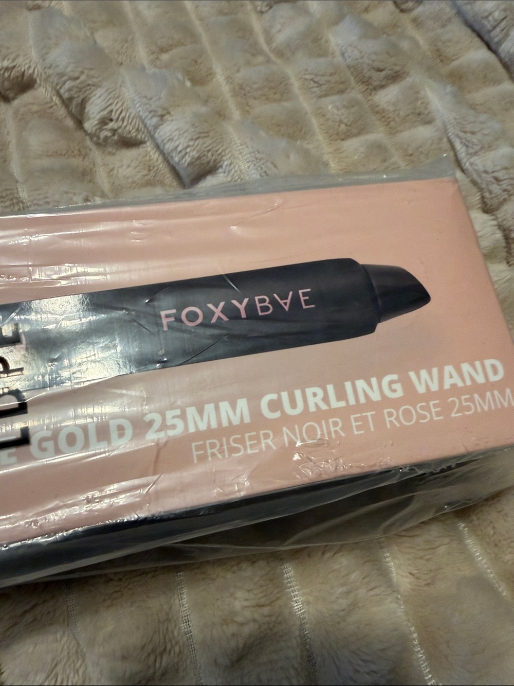 Foxybae 25mm Curling Wand - Black and Pink